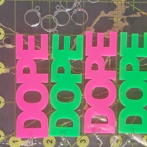 Big bright bold neon cyber punk rave sick dope af earrings